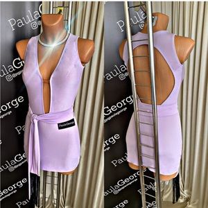 Competitive Latin/Rhythm Dance Dress. Lavender XS